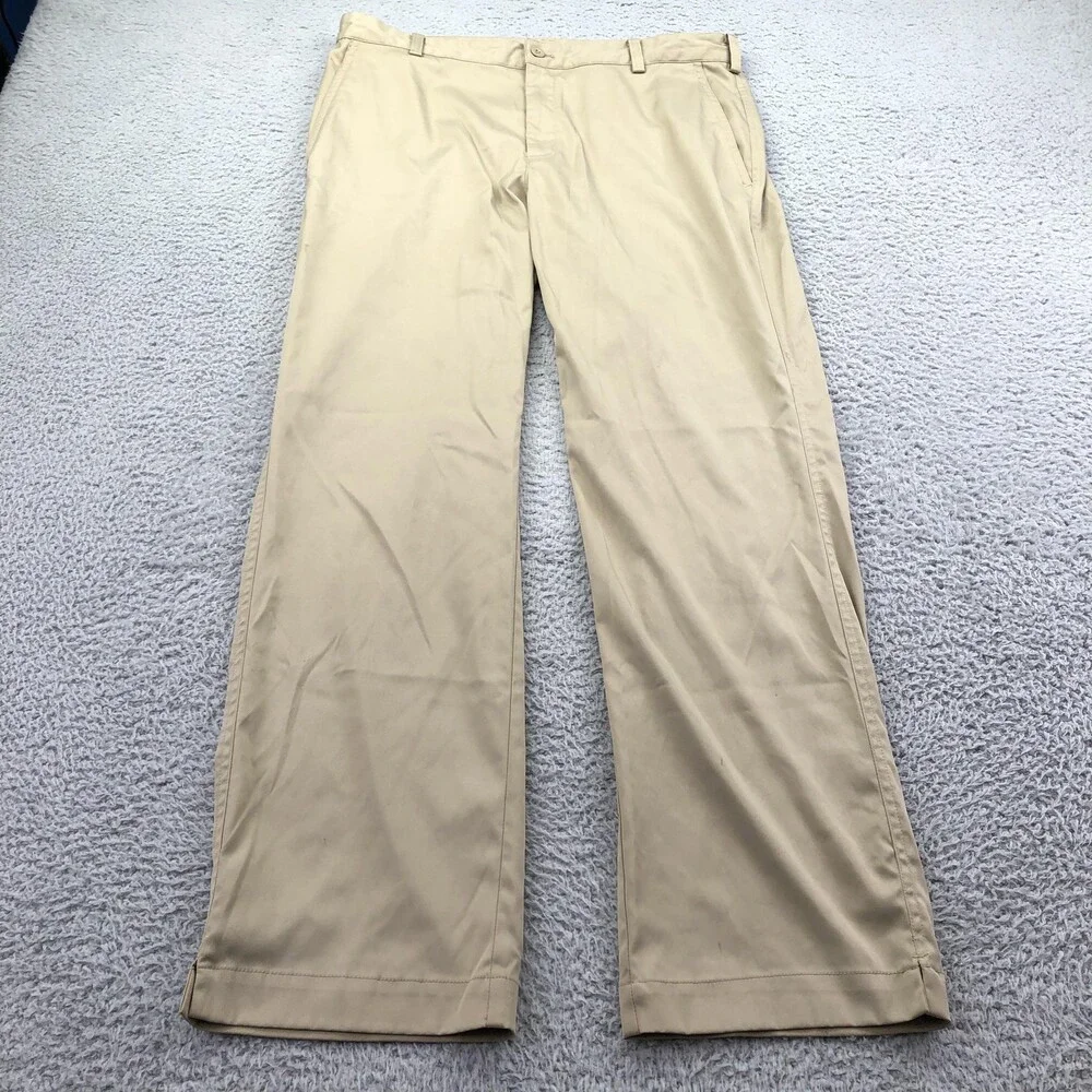 Nike Pants Mens 33x30 Beige Dri-FIT Khakis Woven Pockets Golf Casual Athletic